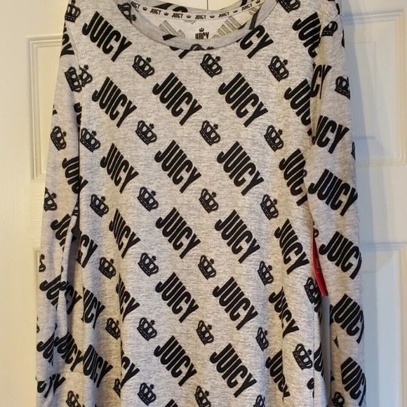 JUICY COUTURE Women's Long Sleeve Crown/Juicy Night Gown NWT Size L - Picture 7 of 8
